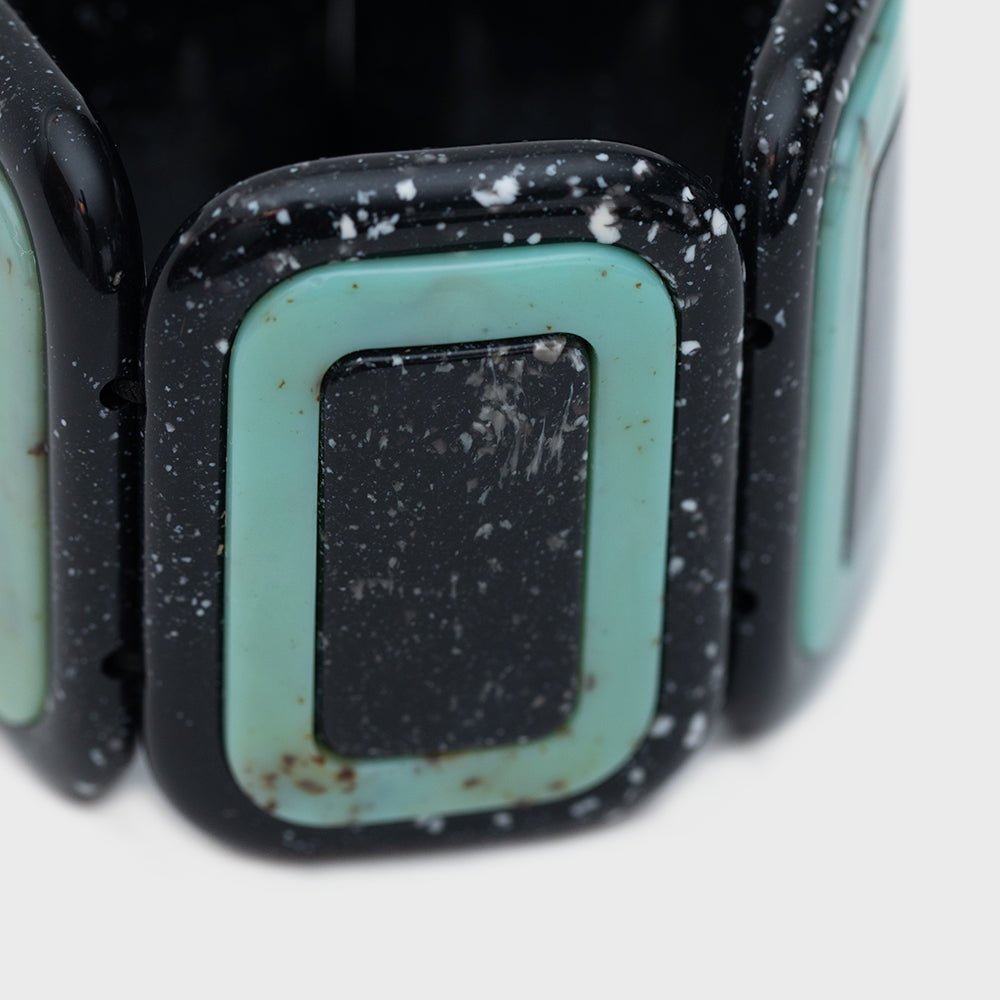 BRAZALETE CORDELIA NEGRO VERDE AGUA - Butrich Perú
