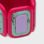 Cargue la imagen en el visor de la galería, BRAZALETE CORDELIA ROSA OSCURO LILA VERDE - Butrich Perú