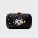 Cargue la imagen en el visor de la galería, CLUTCH PILLBOX SHAZAM NEGRO - Butrich Perú