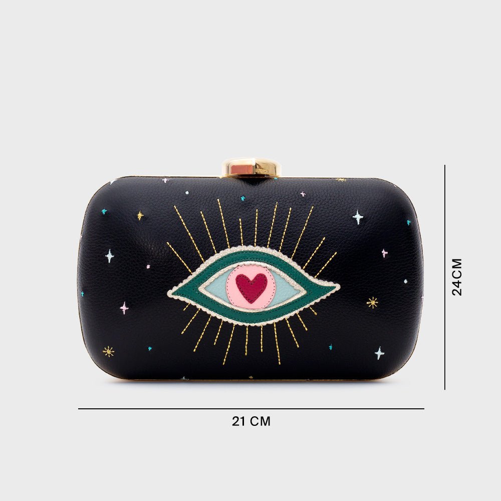 CLUTCH PILLBOX SHAZAM NEGRO - Butrich Perú