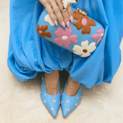 CLUTCH WILDWOOD HEART FLOWERS CELESTE - Butrich Perú