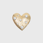 Cargue la imagen en el visor de la galería, CORREA CORAZÓN PERLAS DORADO - Butrich Perú