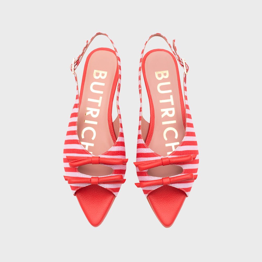 EUGENIA FLAT SLINGBACK ROJO - Butrich Perú