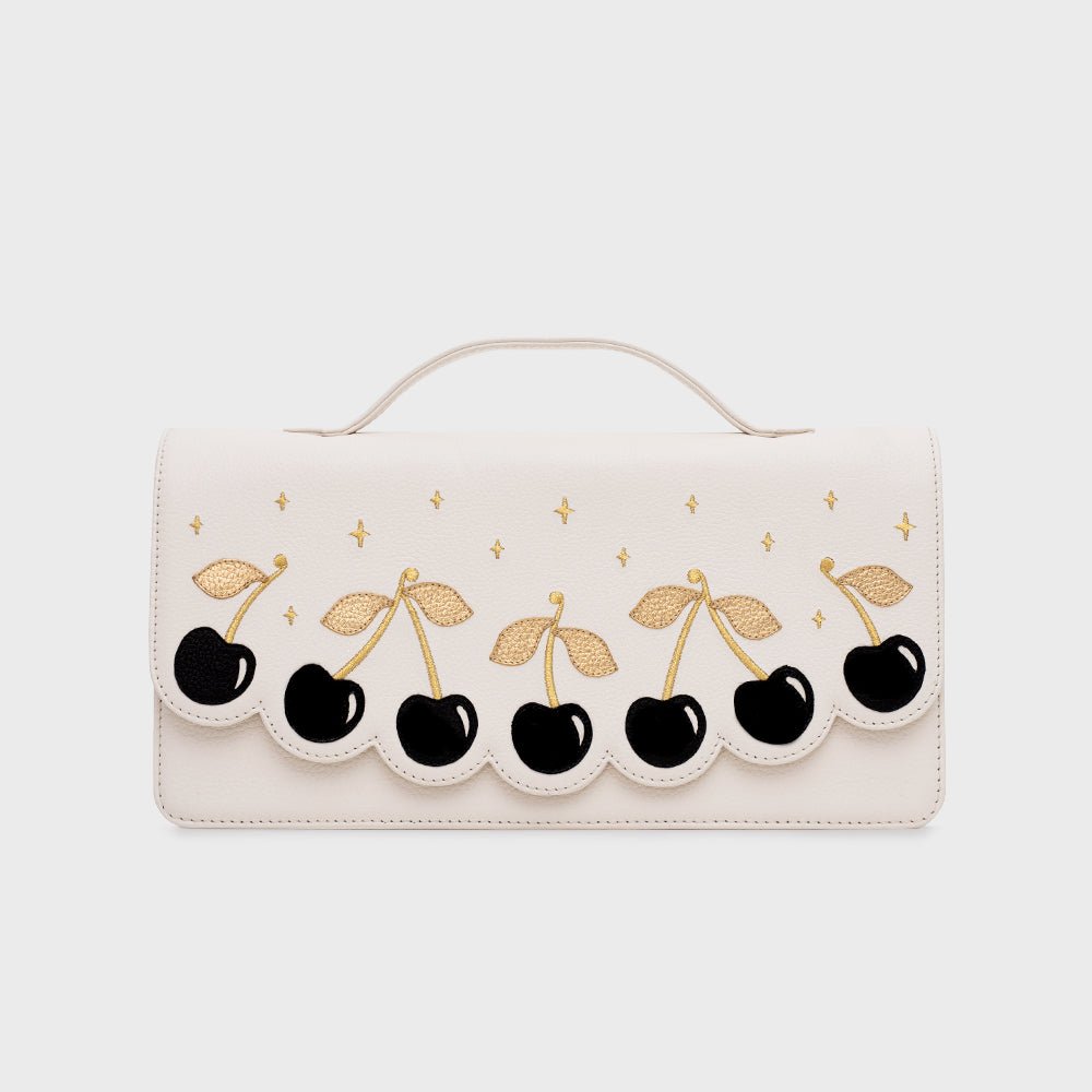 LUCKY CHERRIES RECTANGLE BAG HUESO - Butrich Perú