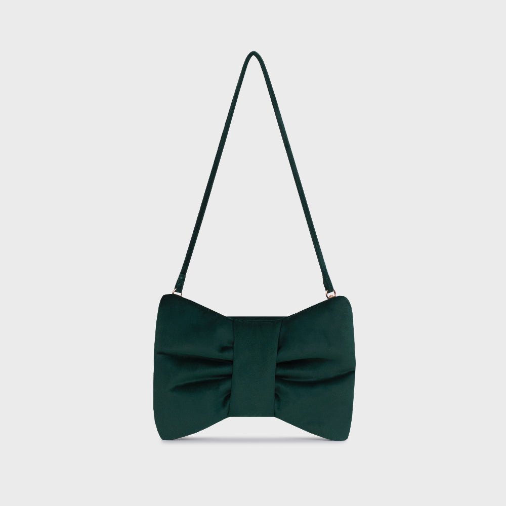 MINI BOW BAG VERDE OSCURO - Butrich Perú