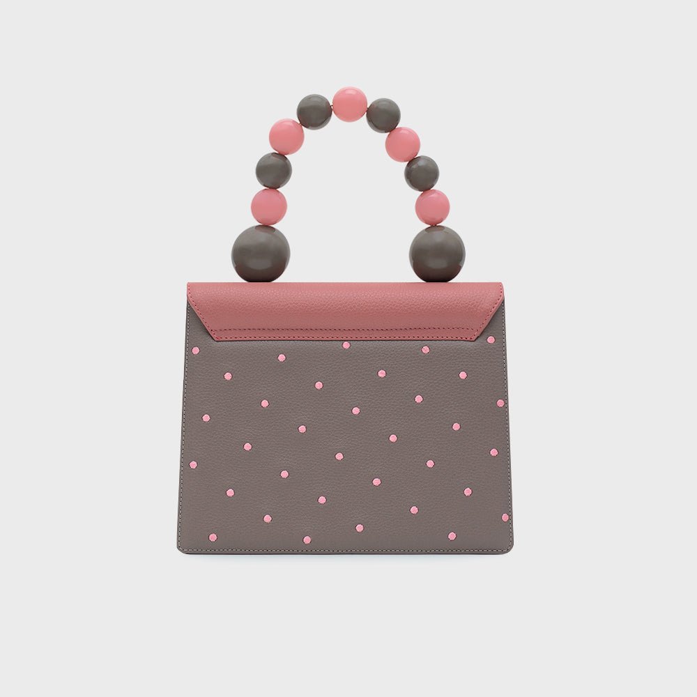 MONA BEADED LUNCH BAG GRIS - Butrich Perú