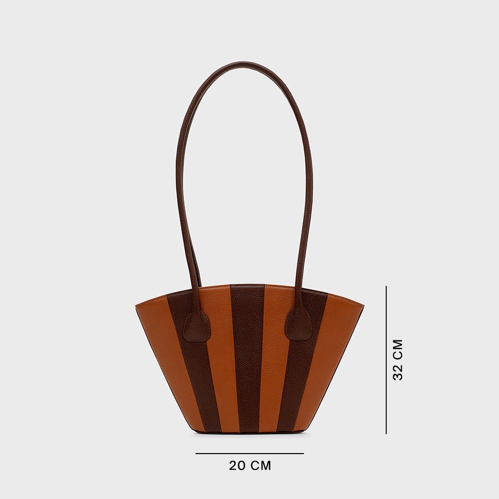 NABILA TRAPEZE BAG MARRÓN - Butrich Perú