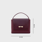 Cargue la imagen en el visor de la galería, NADIRA FLAP HAND BAG BORGOÑA - Butrich Perú