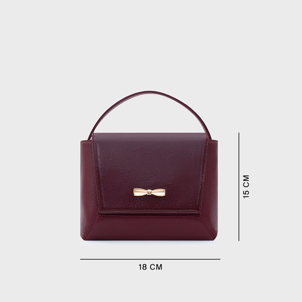 NADIRA FLAP HAND BAG BORGOÑA - Butrich Perú