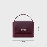 Cargue la imagen en el visor de la galería, NADIRA FLAP HAND BAG BORGOÑA