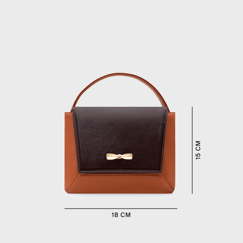 NADIRA FLAP HAND BAG COBRE