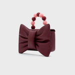 Cargue la imagen en el visor de la galería, NAILA BEADED BOW BAG BORGOÑA - Butrich Perú