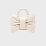 Cargue la imagen en el visor de la galería, NAILA BEADED BOW BAG HUESO - Butrich Perú