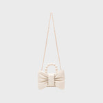 Cargue la imagen en el visor de la galería, NAILA BEADED BOW BAG HUESO - Butrich Perú