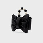 Cargue la imagen en el visor de la galería, NAILA BEADED BOW BAG NEGRO - Butrich Perú
