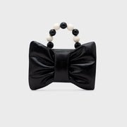 NAILA BEADED BOW BAG NEGRO - Butrich Perú