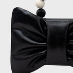 Cargue la imagen en el visor de la galería, NAILA BEADED BOW BAG NEGRO - Butrich Perú