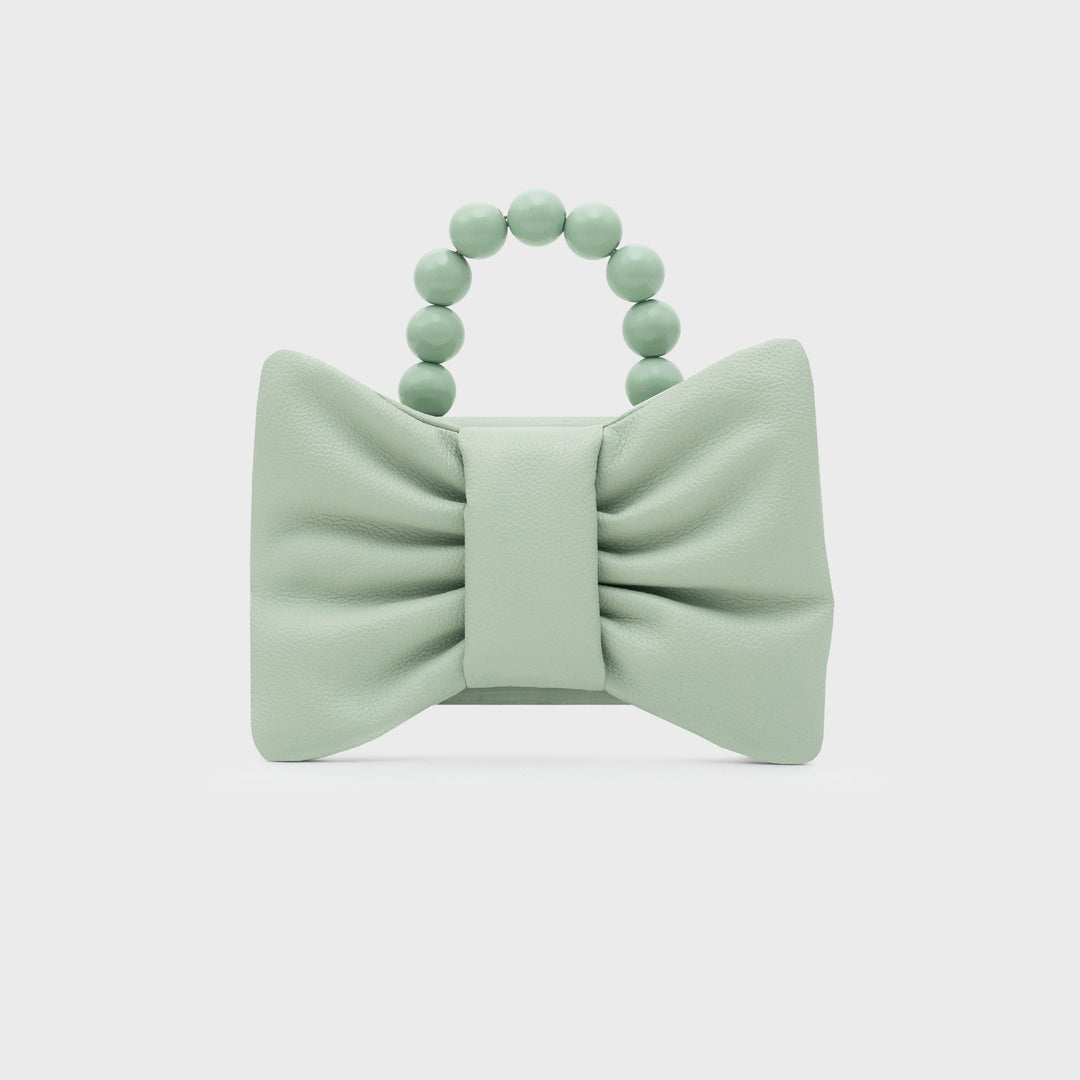 NAILA BEADED BOW BAG VERDE - Butrich Perú