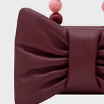 Cargue la imagen en el visor de la galería, NAILA BEADED BOW BAG BORGOÑA