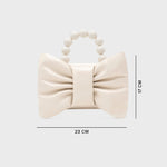 Cargue la imagen en el visor de la galería, NAILA BEADED BOW BAG HUESO