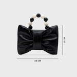 Cargue la imagen en el visor de la galería, NAILA BEADED BOW BAG NEGRO
