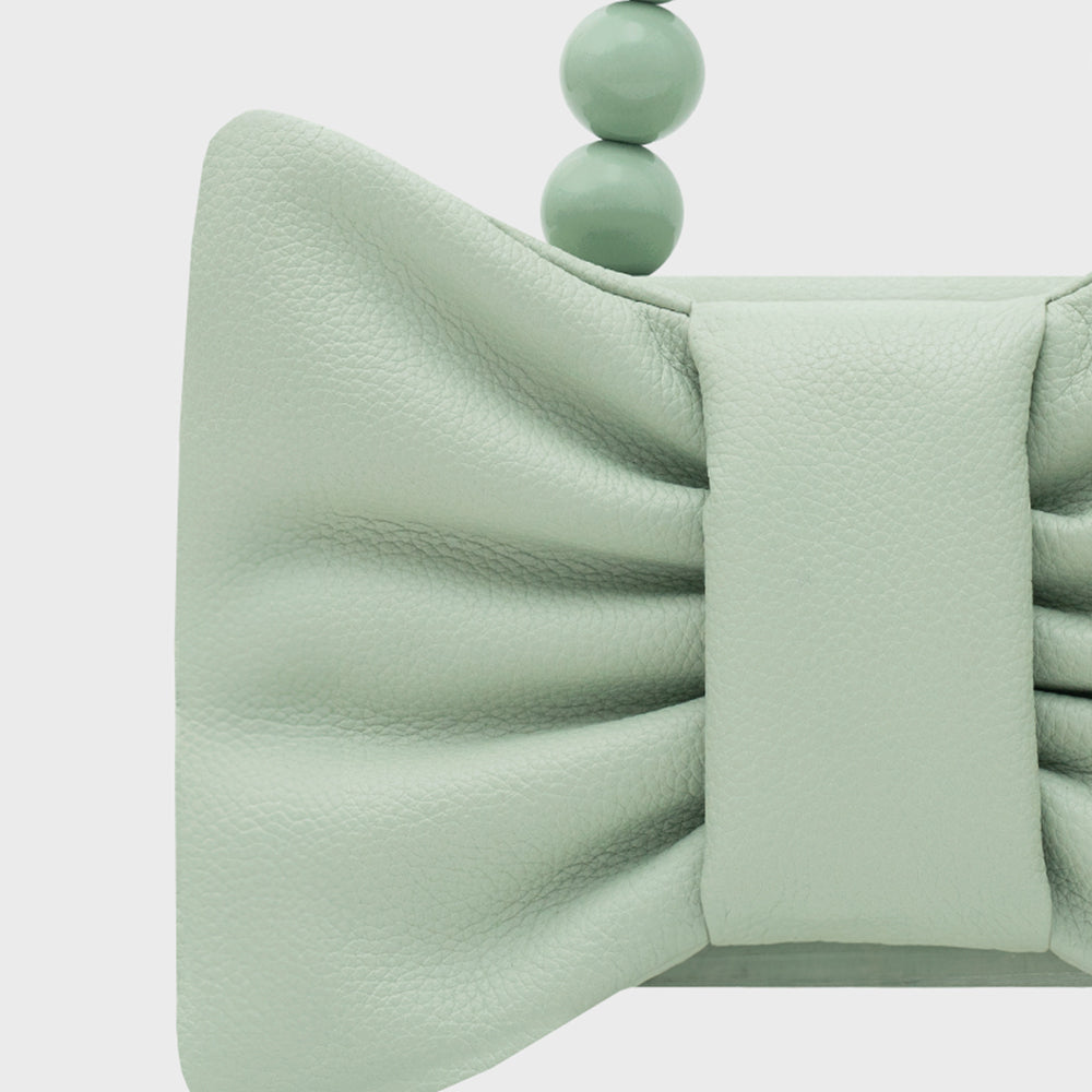 NAILA BEADED BOW BAG VERDE