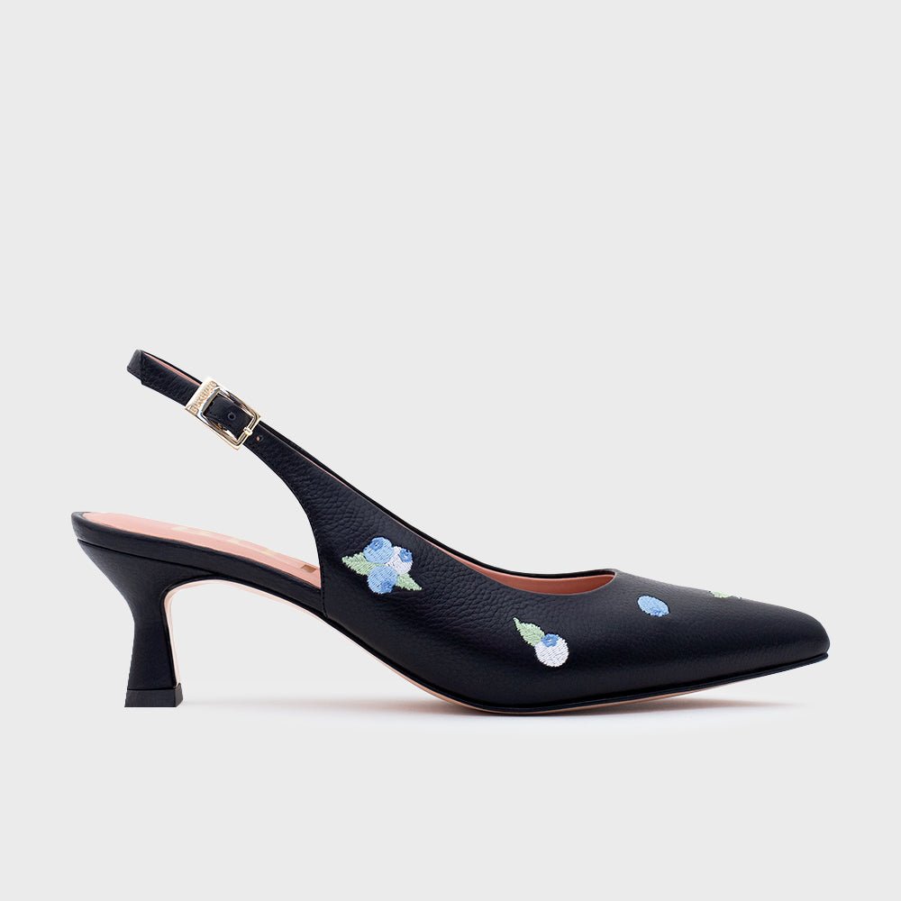 NINETTE BLUEBERRY MIDI SLINGBACK NEGRO - Butrich Perú