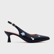 NINETTE BLUEBERRY MIDI SLINGBACK NEGRO - Butrich Perú