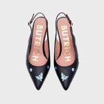 Cargue la imagen en el visor de la galería, NINETTE BLUEBERRY MIDI SLINGBACK NEGRO - Butrich Perú