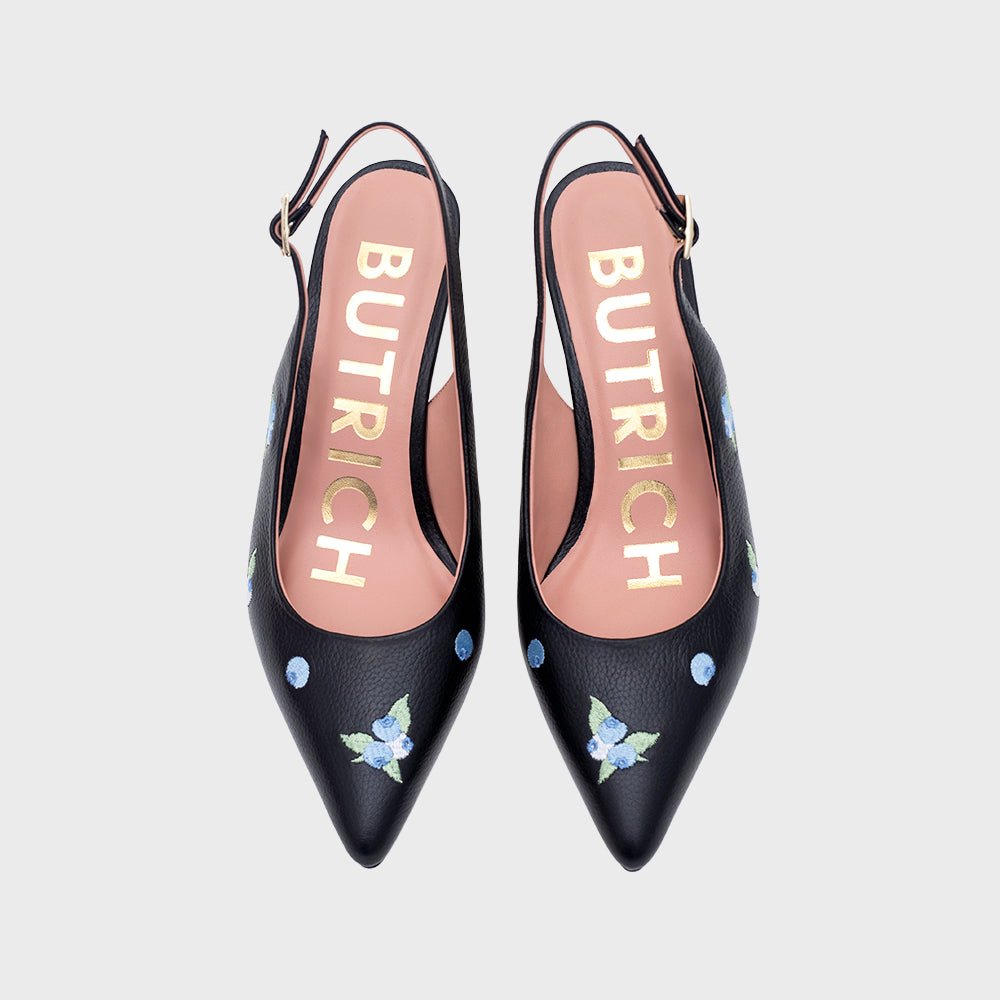 NINETTE BLUEBERRY MIDI SLINGBACK NEGRO - Butrich Perú