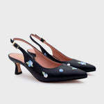 Cargue la imagen en el visor de la galería, NINETTE BLUEBERRY MIDI SLINGBACK NEGRO - Butrich Perú