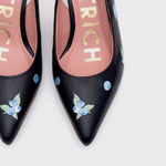 Cargue la imagen en el visor de la galería, NINETTE BLUEBERRY MIDI SLINGBACK NEGRO