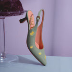 Cargue la imagen en el visor de la galería, NINETTE LEMON MIDI SLINGBACK VERDE - Butrich Perú