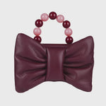 Cargue y reproduzca un video en el visor de la Galería, NAILA BEADED BOW BAG BORGOÑA