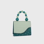 Cargue y reproduzca un video en el visor de la Galería, MONA BEADED LUNCH BAG VERDE