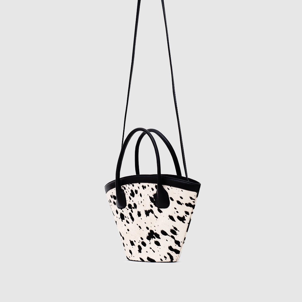 SASKIA TRAPEZE BAG HUESO NEGRO - Butrich Perú