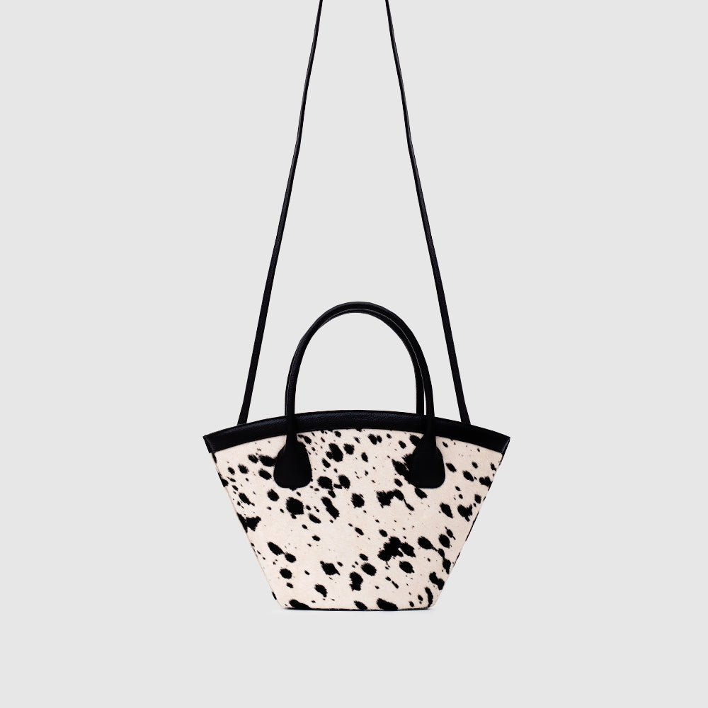 SASKIA TRAPEZE BAG HUESO NEGRO - Butrich Perú