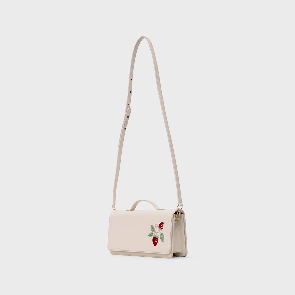 STRAWBERRY SUNDAE RECTANGLE BAG HUESO - Butrich Perú