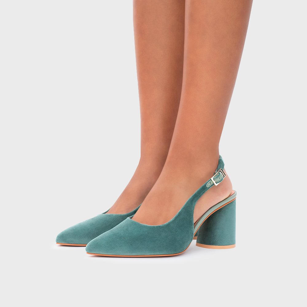 SUNDAE PUMP BLUEBERRY SLINGBACK VERDE - Butrich Perú