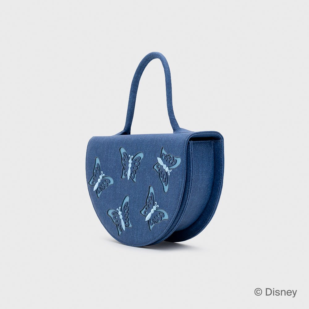 WILDWOOD HEART BUTTERFLIES ROUND BAG AZUL - Butrich Perú